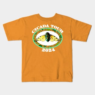 Cicada Tour 2024 Entomology Broods XIII and XIX Insect Lover Kids T-Shirt